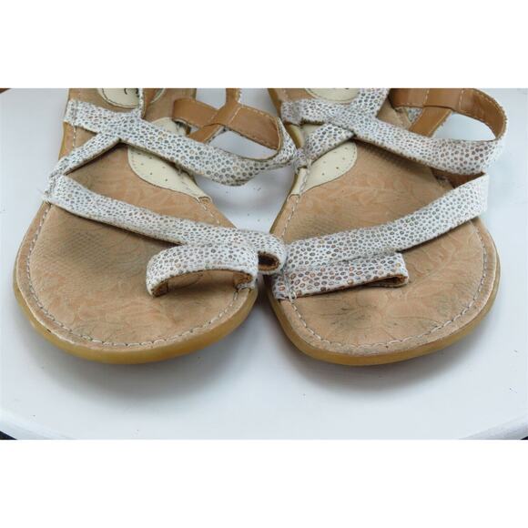 Born concept Sz 9 M Brown Strappy Fabric Women Sandals - Picture 2 of 7